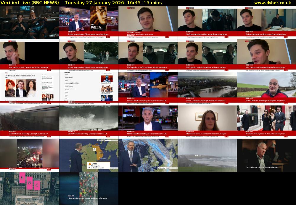 Verified Live (BBC NEWS) Tuesday 27 January 2026 16:45 - 17:00