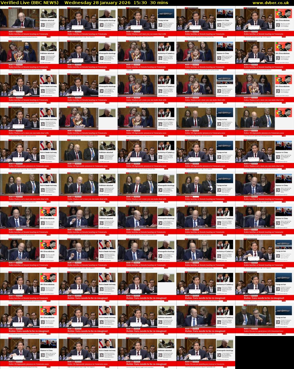 Verified Live (BBC NEWS) Wednesday 28 January 2026 15:30 - 16:00