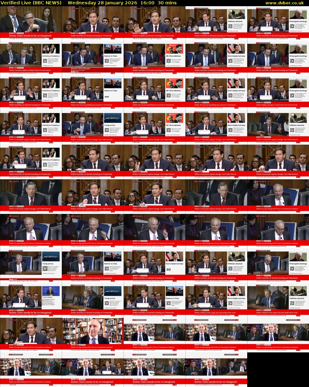 Verified Live (BBC NEWS) Wednesday 28 January 2026 16:00 - 16:30