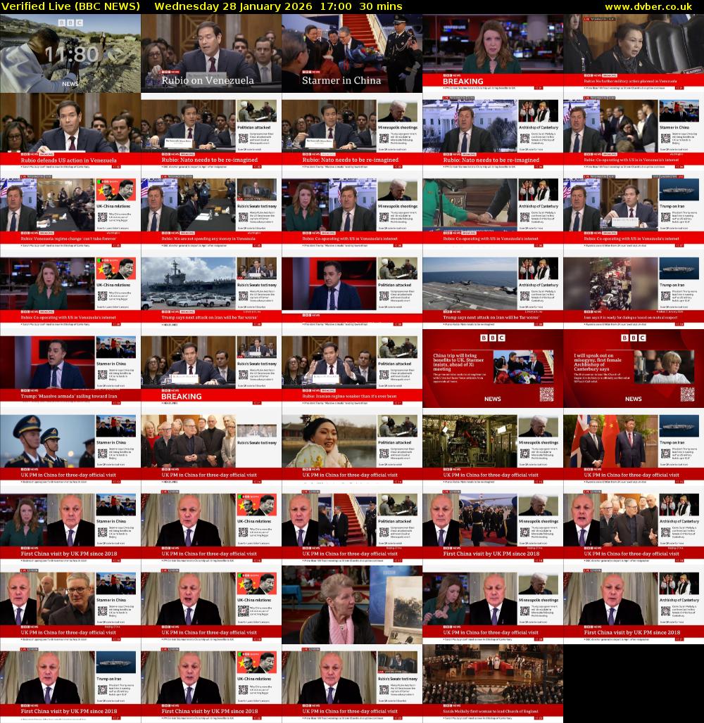 Verified Live (BBC NEWS) Wednesday 28 January 2026 17:00 - 17:30
