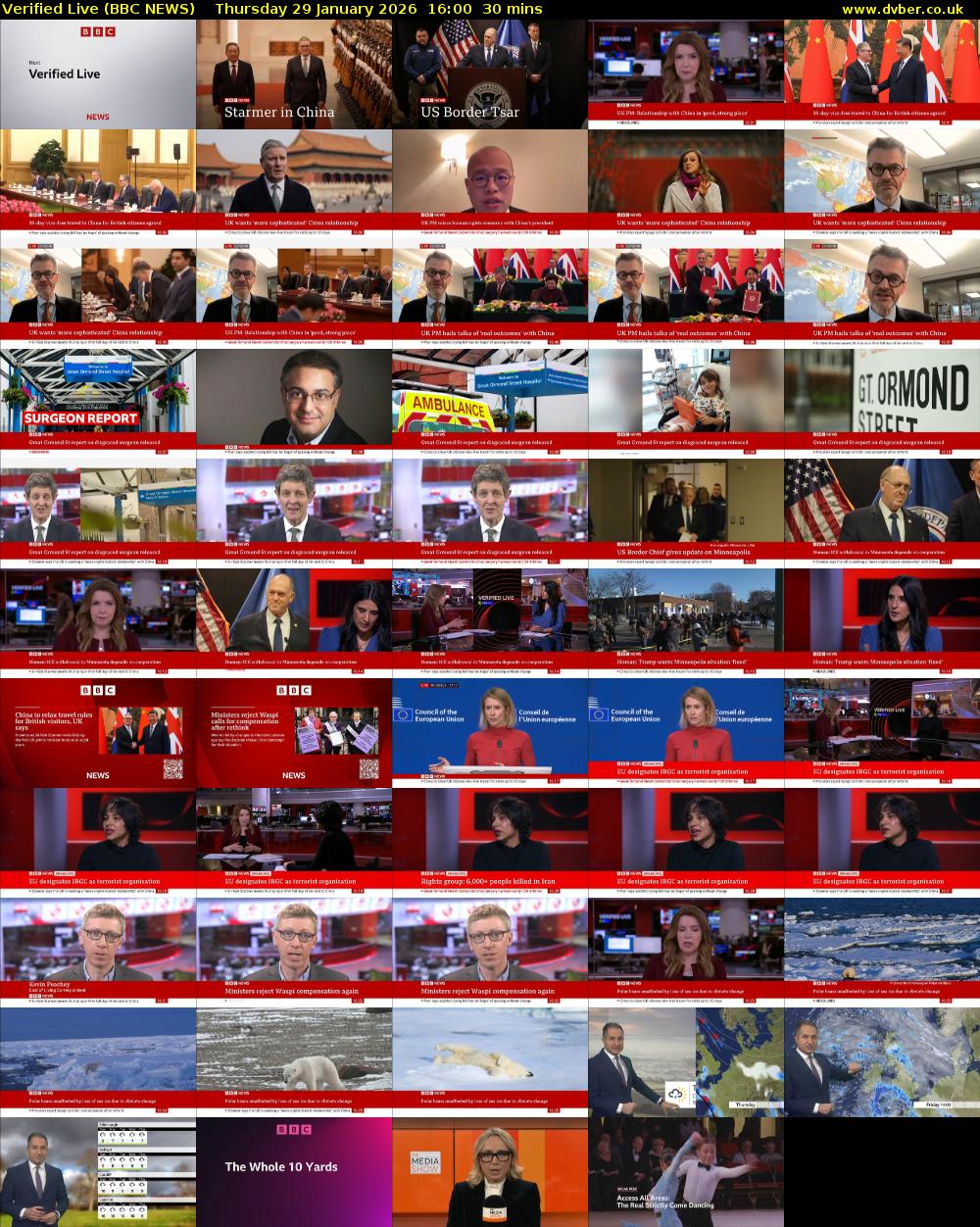 Verified Live (BBC NEWS) Thursday 29 January 2026 16:00 - 16:30
