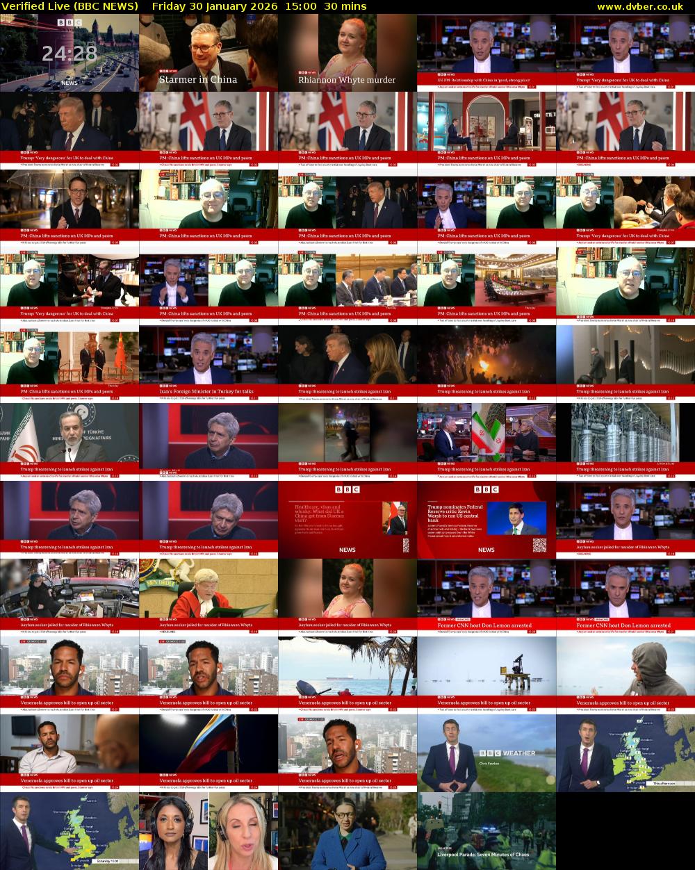 Verified Live (BBC NEWS) Friday 30 January 2026 15:00 - 15:30