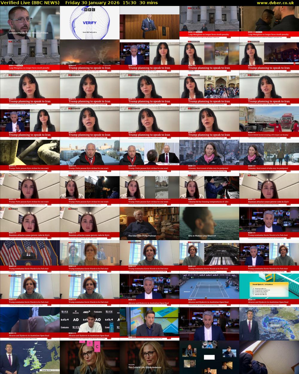 Verified Live (BBC NEWS) Friday 30 January 2026 15:30 - 16:00