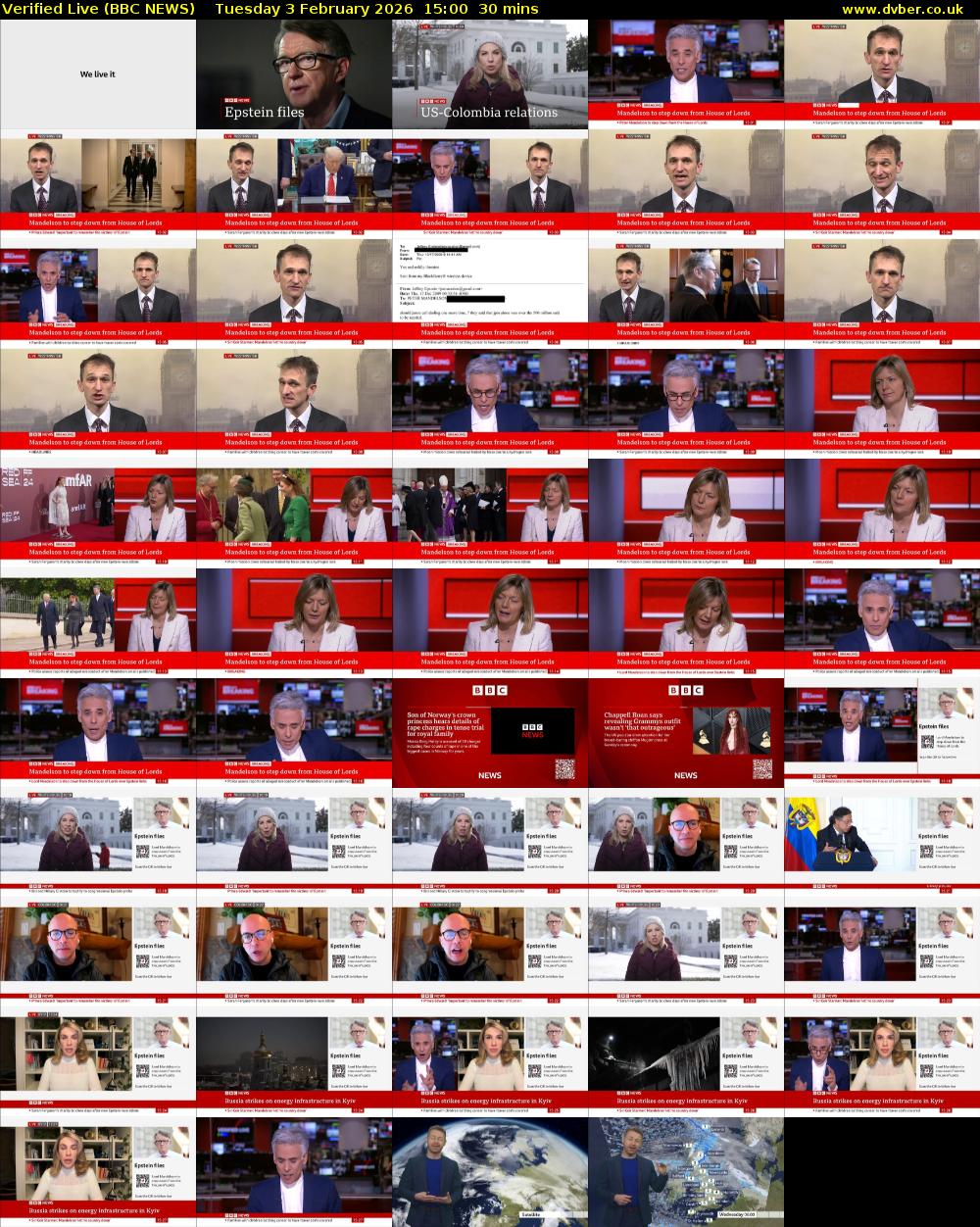 Verified Live (BBC NEWS) Tuesday 3 February 2026 15:00 - 15:30