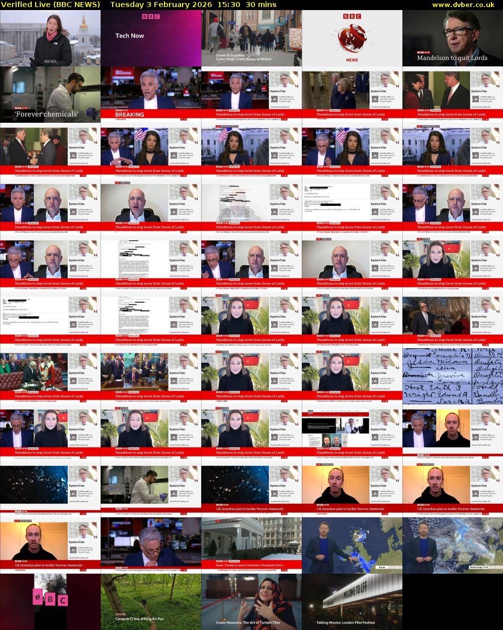 Verified Live (BBC NEWS) Tuesday 3 February 2026 15:30 - 16:00