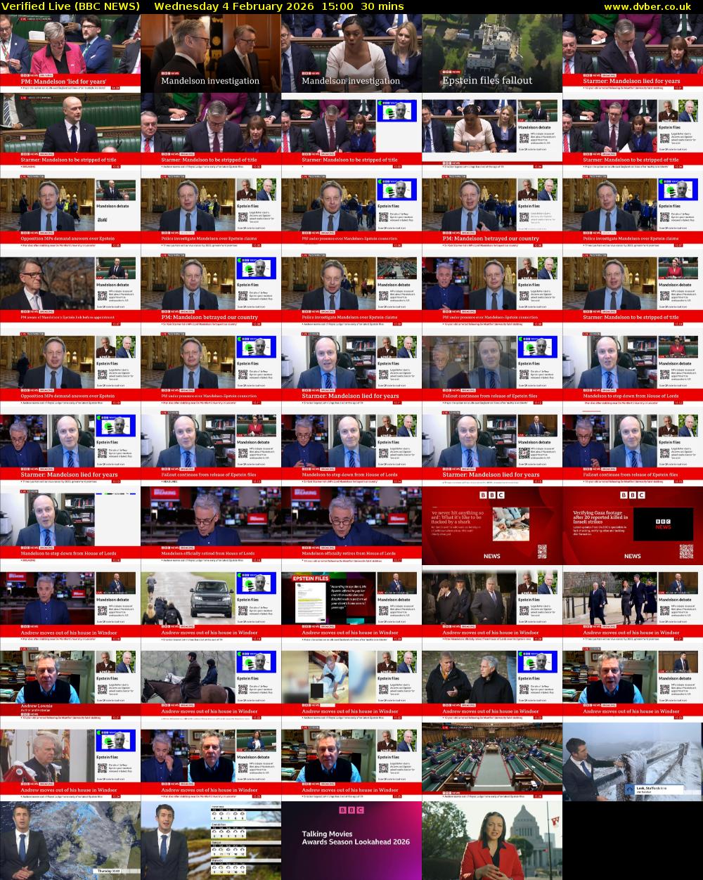 Verified Live (BBC NEWS) Wednesday 4 February 2026 15:00 - 15:30