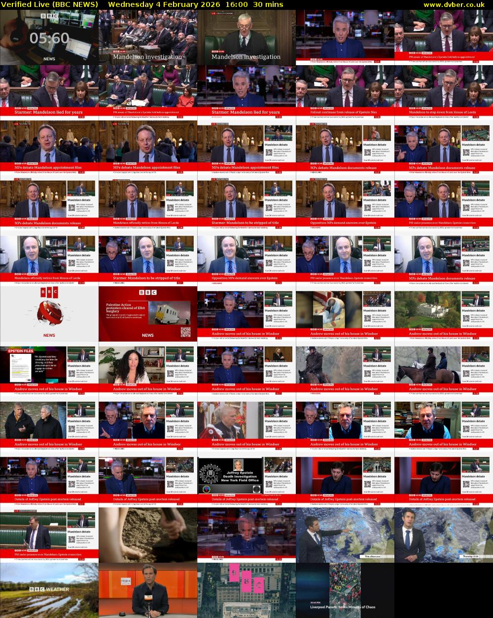 Verified Live (BBC NEWS) Wednesday 4 February 2026 16:00 - 16:30