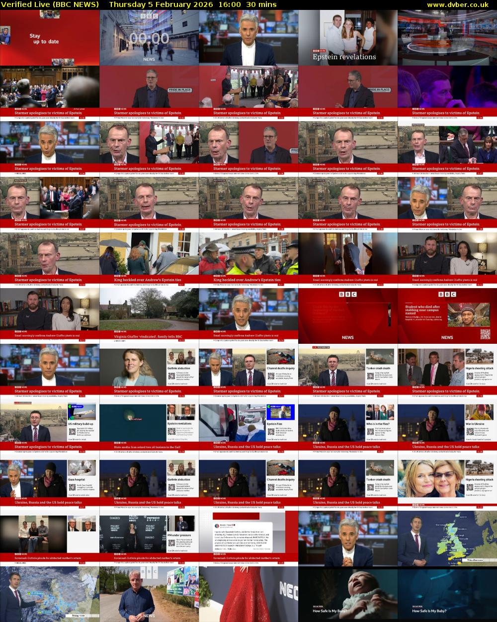 Verified Live (BBC NEWS) Thursday 5 February 2026 16:00 - 16:30