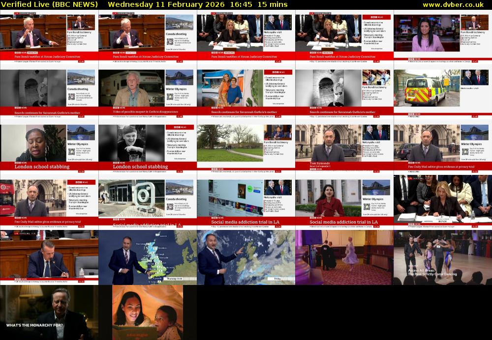 Verified Live (BBC NEWS) Wednesday 11 February 2026 16:45 - 17:00