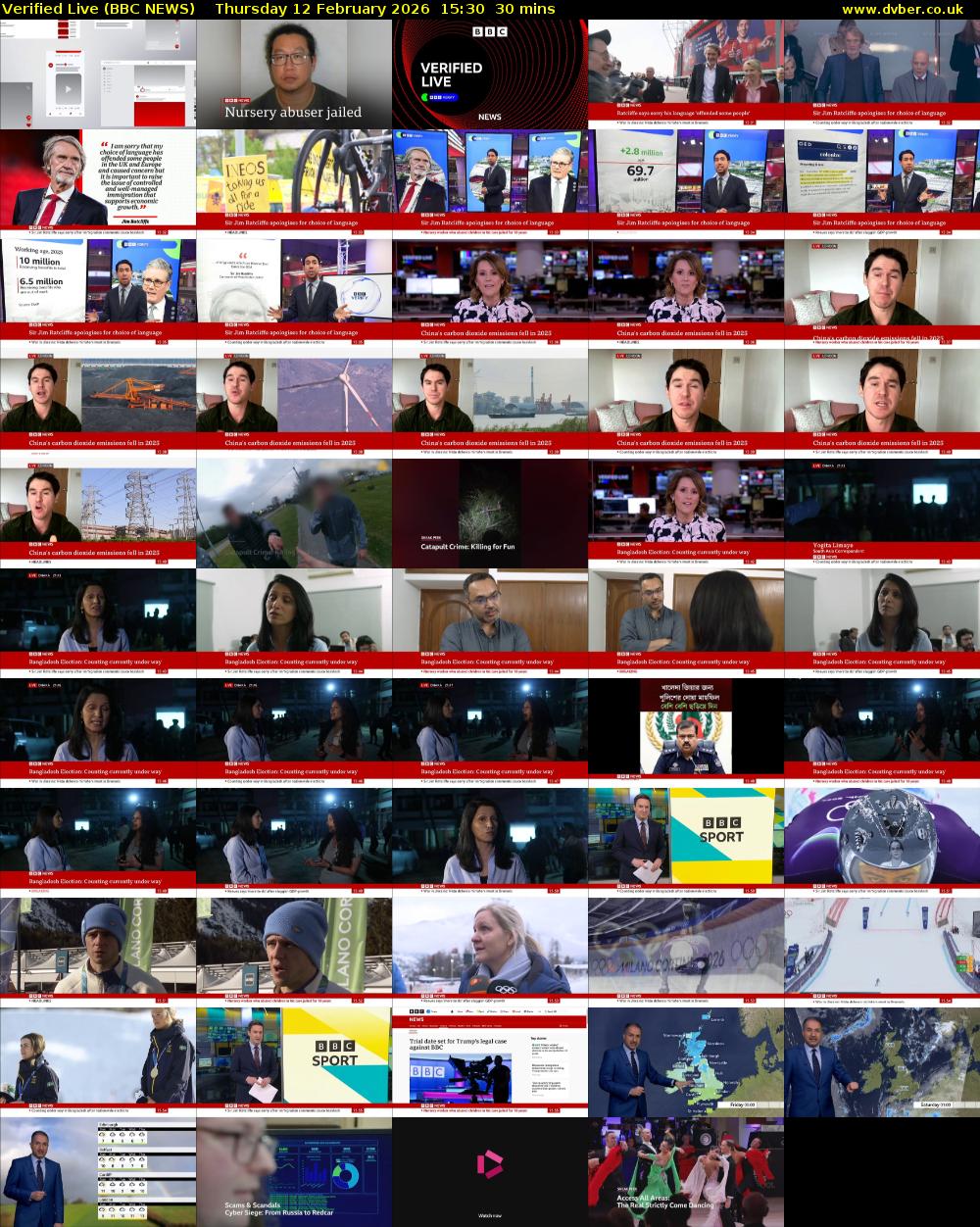 Verified Live (BBC NEWS) Thursday 12 February 2026 15:30 - 16:00