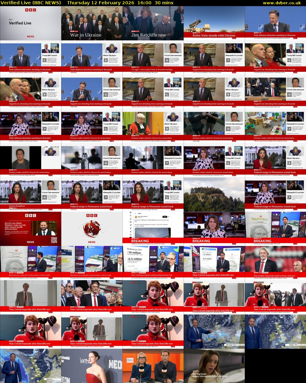 Verified Live (BBC NEWS) Thursday 12 February 2026 16:00 - 16:30