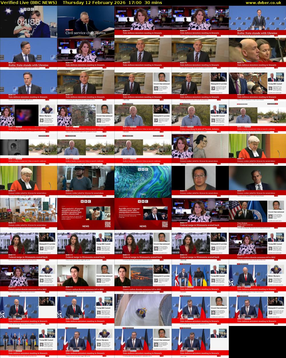 Verified Live (BBC NEWS) Thursday 12 February 2026 17:00 - 17:30