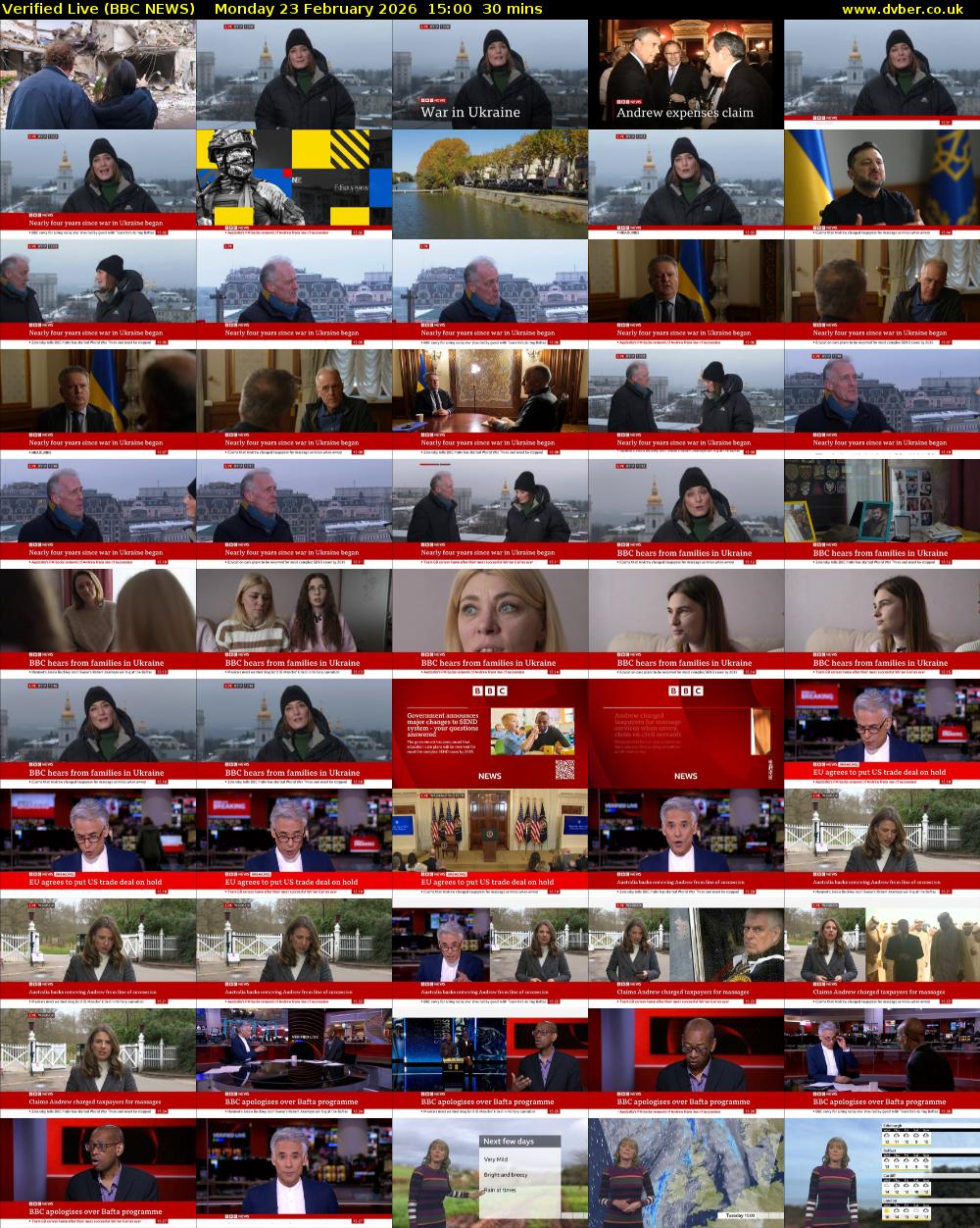 Verified Live (BBC NEWS) Monday 23 February 2026 15:00 - 15:30