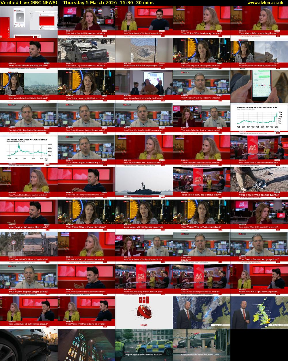 Verified Live (BBC NEWS) Thursday 5 March 2026 15:30 - 16:00