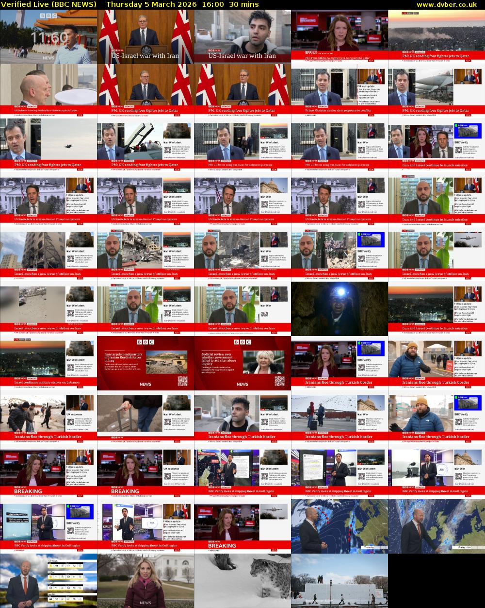 Verified Live (BBC NEWS) Thursday 5 March 2026 16:00 - 16:30