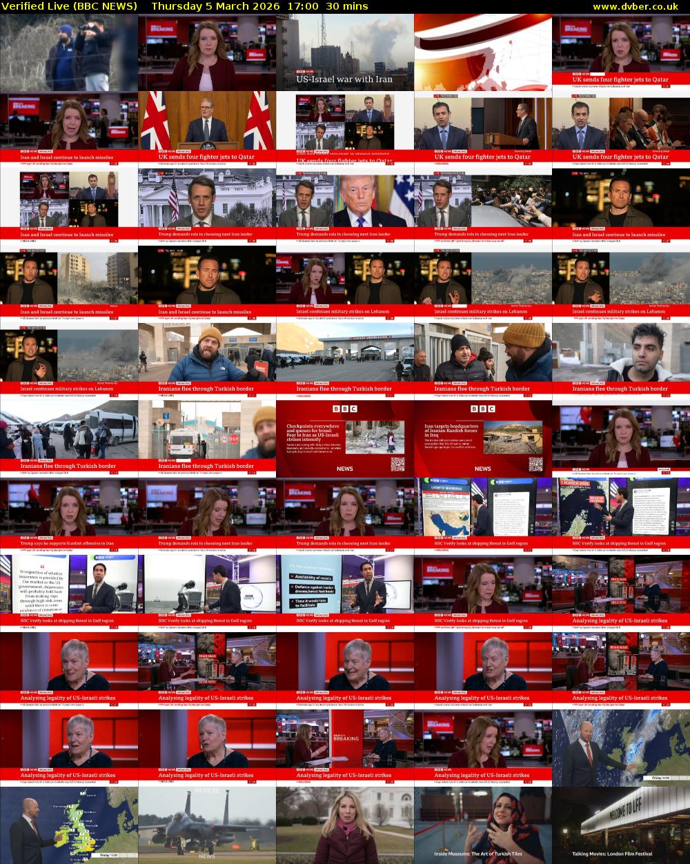 Verified Live (BBC NEWS) Thursday 5 March 2026 17:00 - 17:30