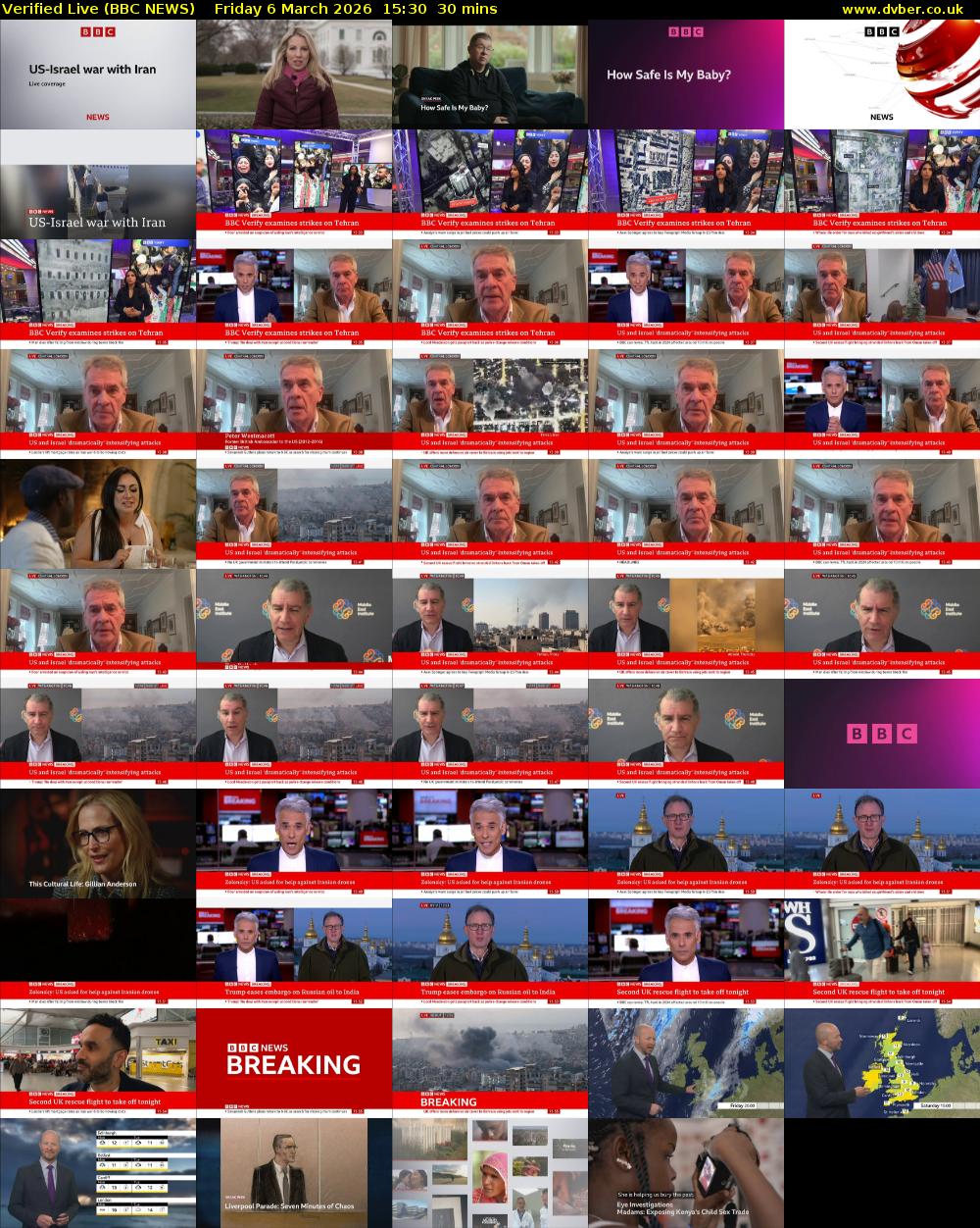 Verified Live (BBC NEWS) Friday 6 March 2026 15:30 - 16:00