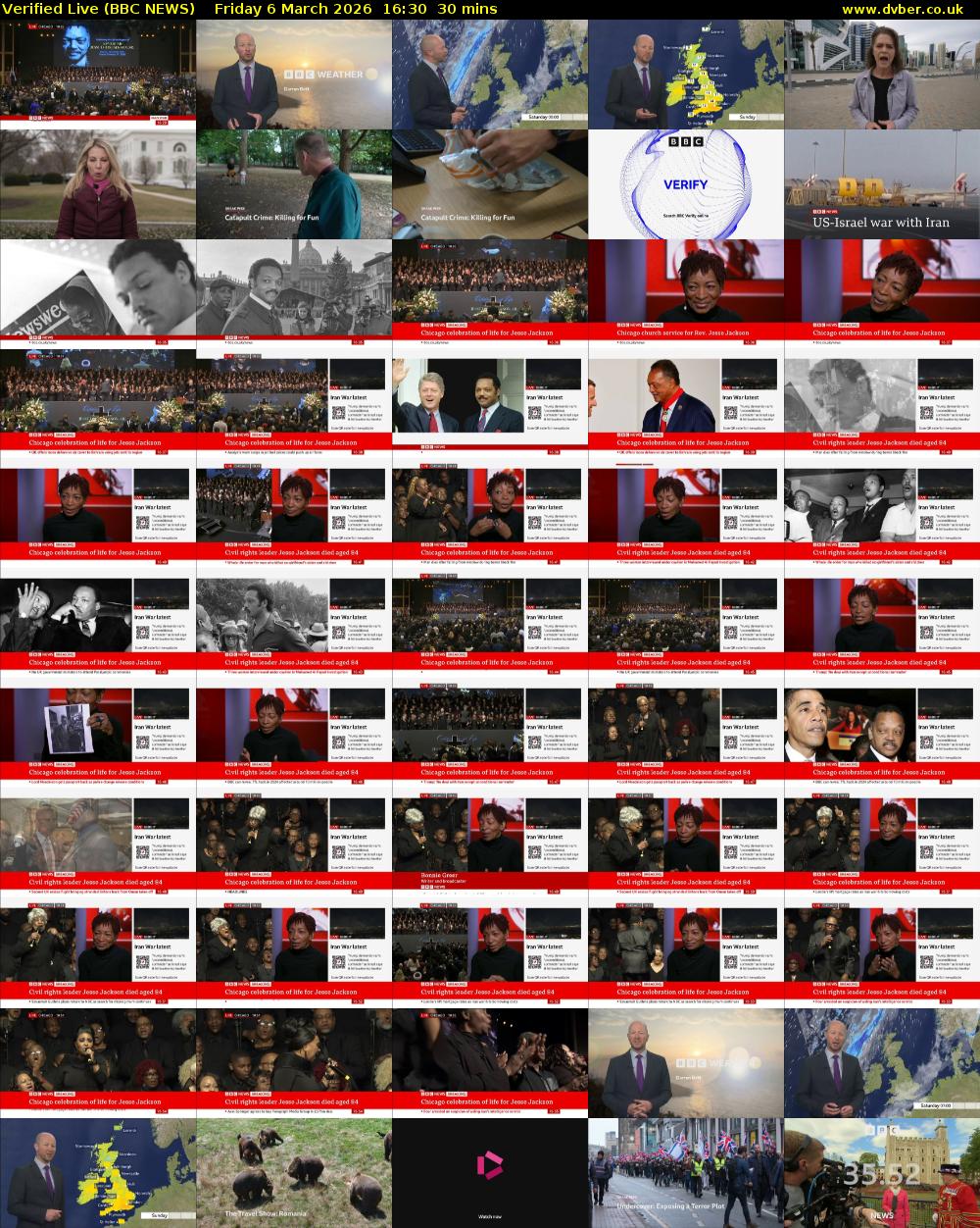 Verified Live (BBC NEWS) Friday 6 March 2026 16:30 - 17:00