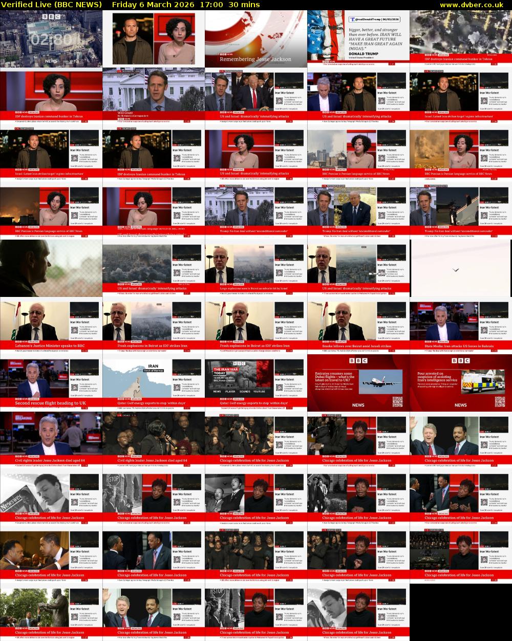 Verified Live (BBC NEWS) Friday 6 March 2026 17:00 - 17:30