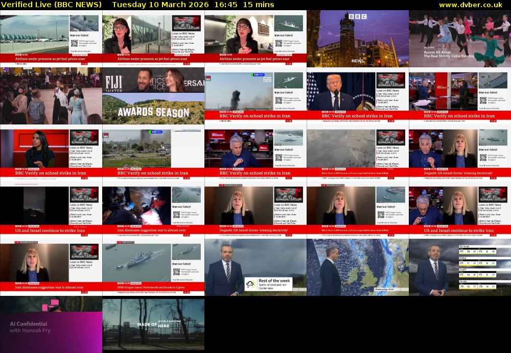 Verified Live (BBC NEWS) Tuesday 10 March 2026 16:45 - 17:00