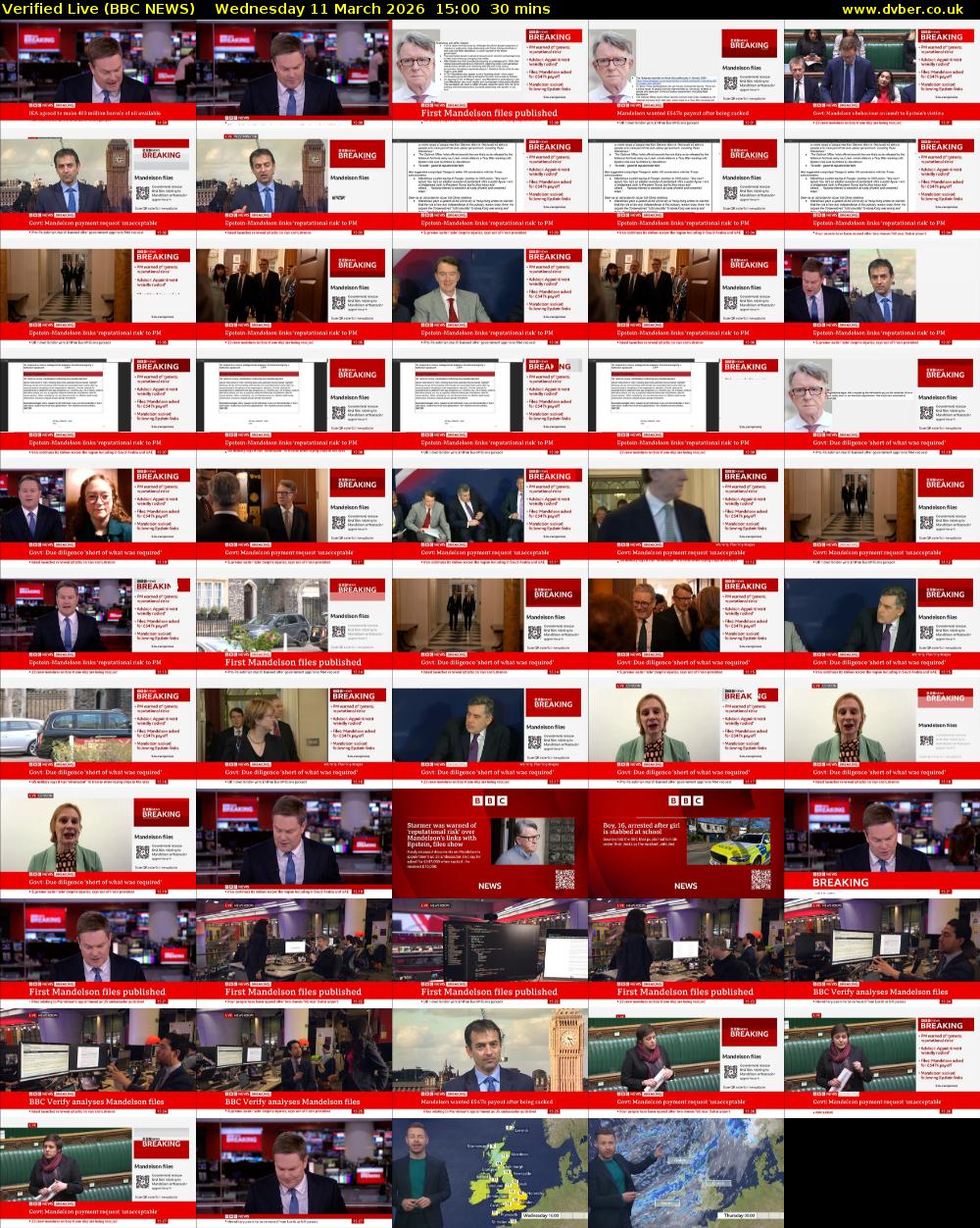 Verified Live (BBC NEWS) Wednesday 11 March 2026 15:00 - 15:30