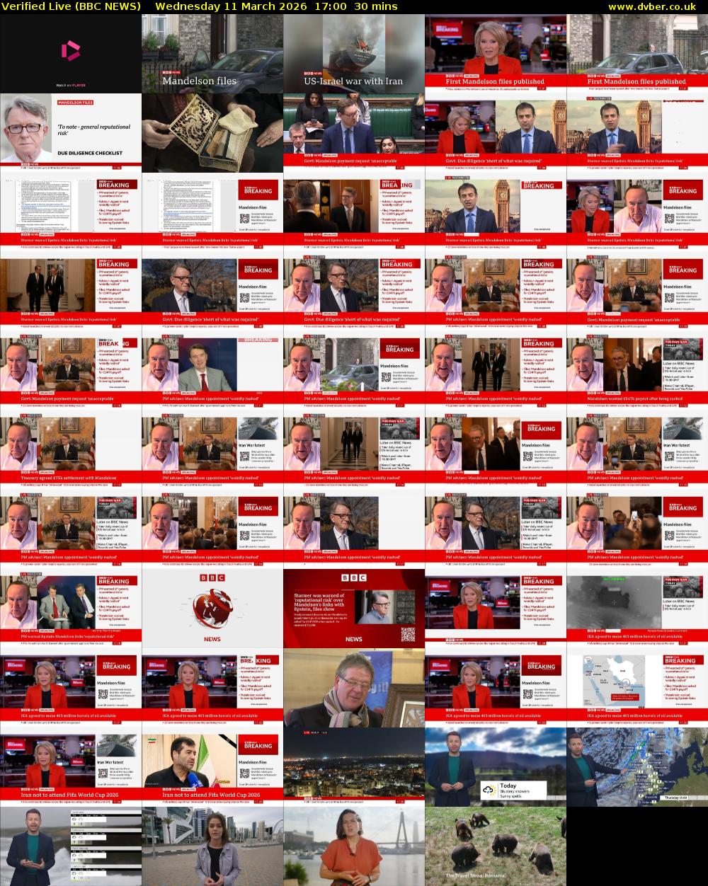 Verified Live (BBC NEWS) Wednesday 11 March 2026 17:00 - 17:30