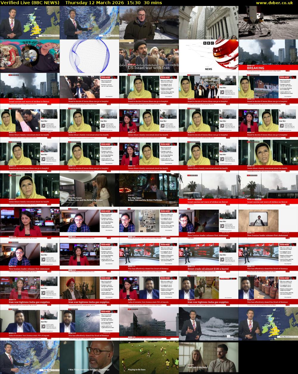 Verified Live (BBC NEWS) Thursday 12 March 2026 15:30 - 16:00