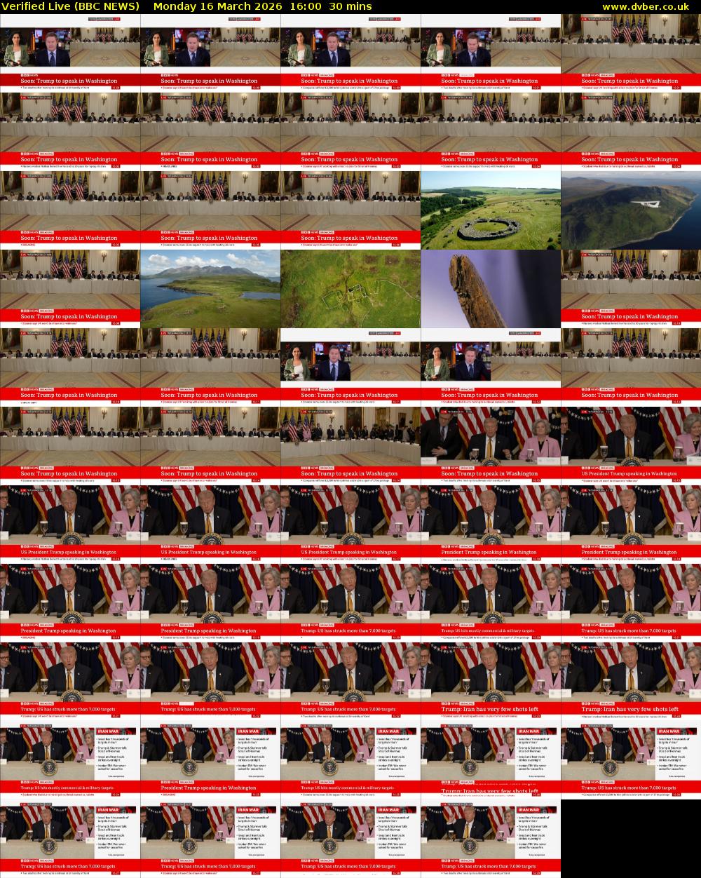 Verified Live (BBC NEWS) Monday 16 March 2026 16:00 - 16:30