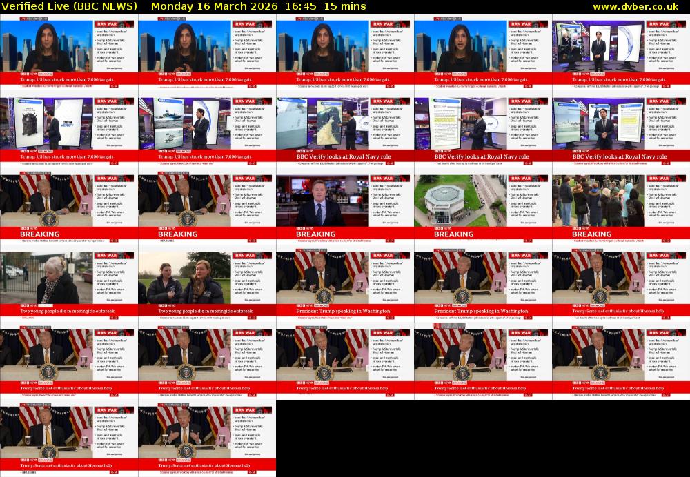 Verified Live (BBC NEWS) Monday 16 March 2026 16:45 - 17:00