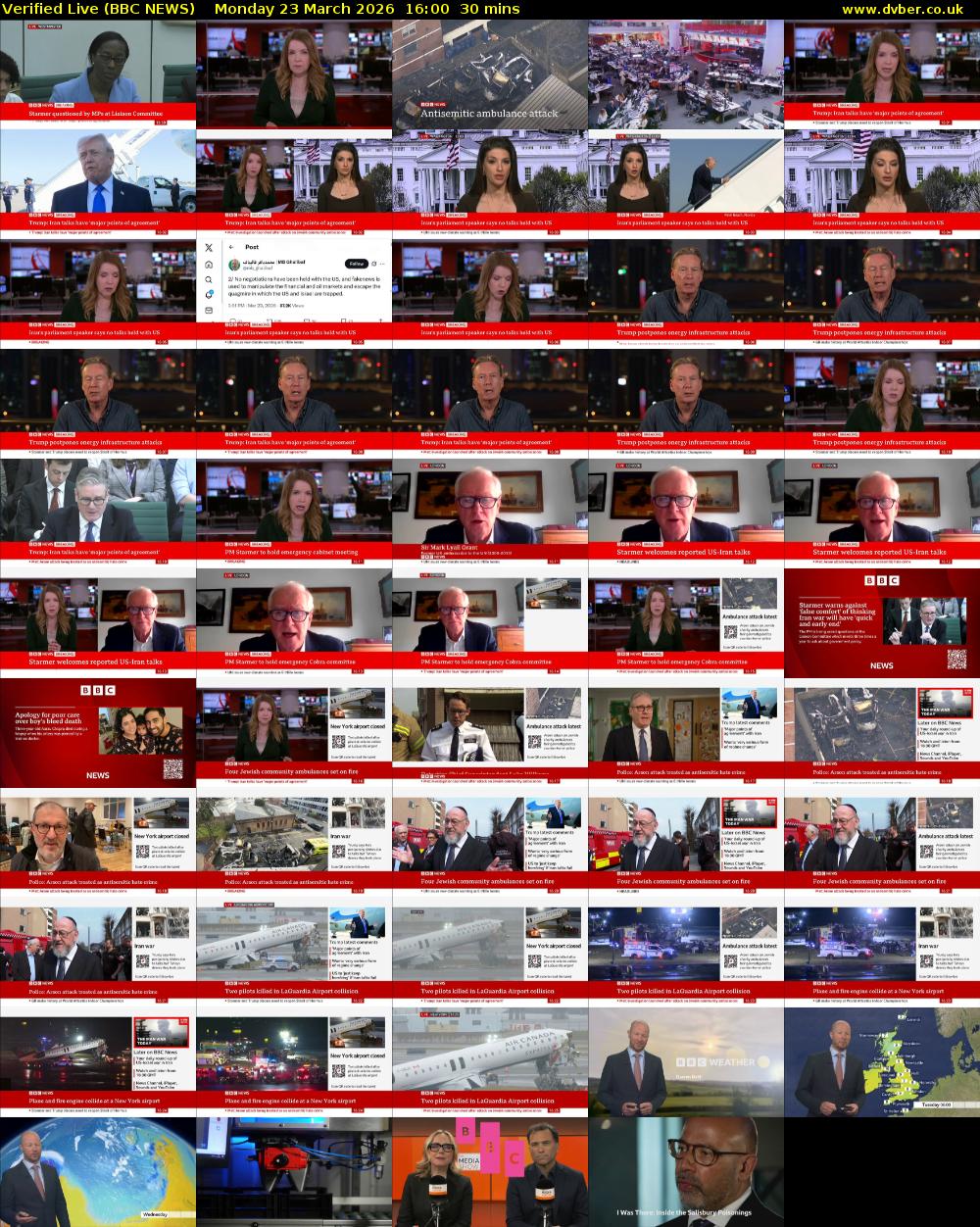 Verified Live (BBC NEWS) Monday 23 March 2026 16:00 - 16:30