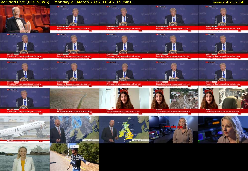 Verified Live (BBC NEWS) Monday 23 March 2026 16:45 - 17:00