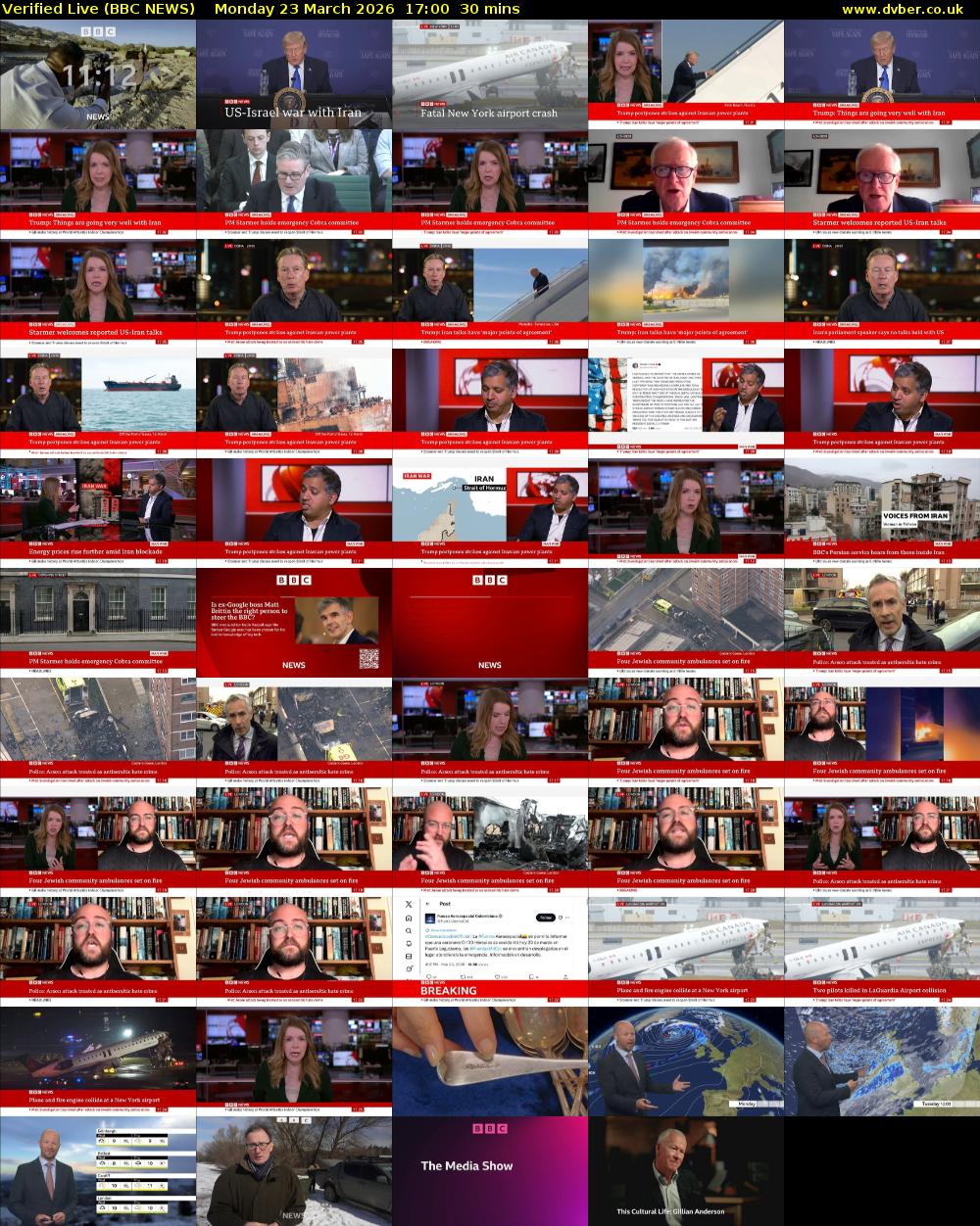 Verified Live (BBC NEWS) Monday 23 March 2026 17:00 - 17:30