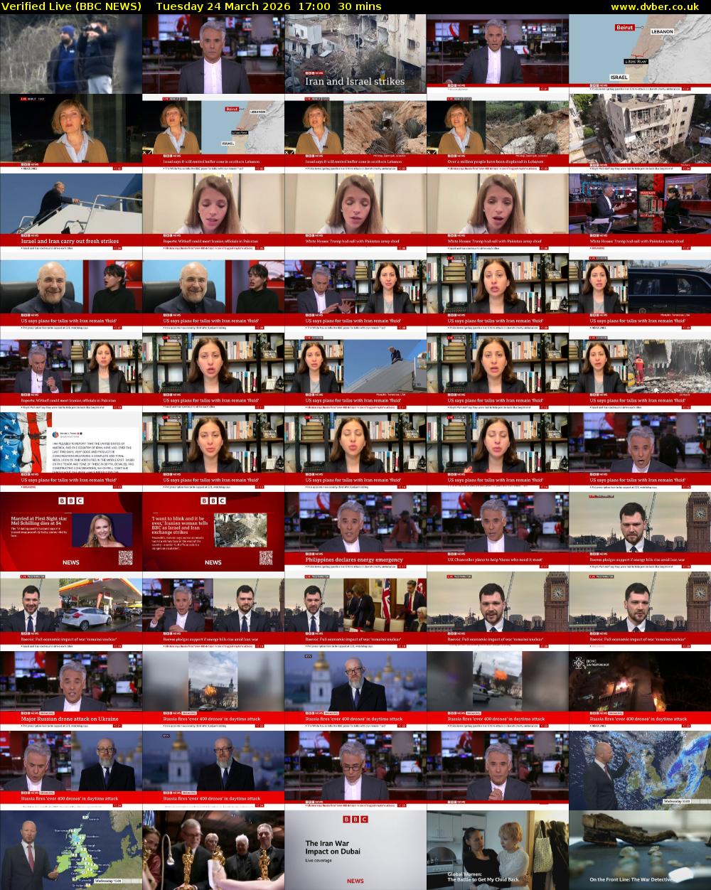 Verified Live (BBC NEWS) Tuesday 24 March 2026 17:00 - 17:30
