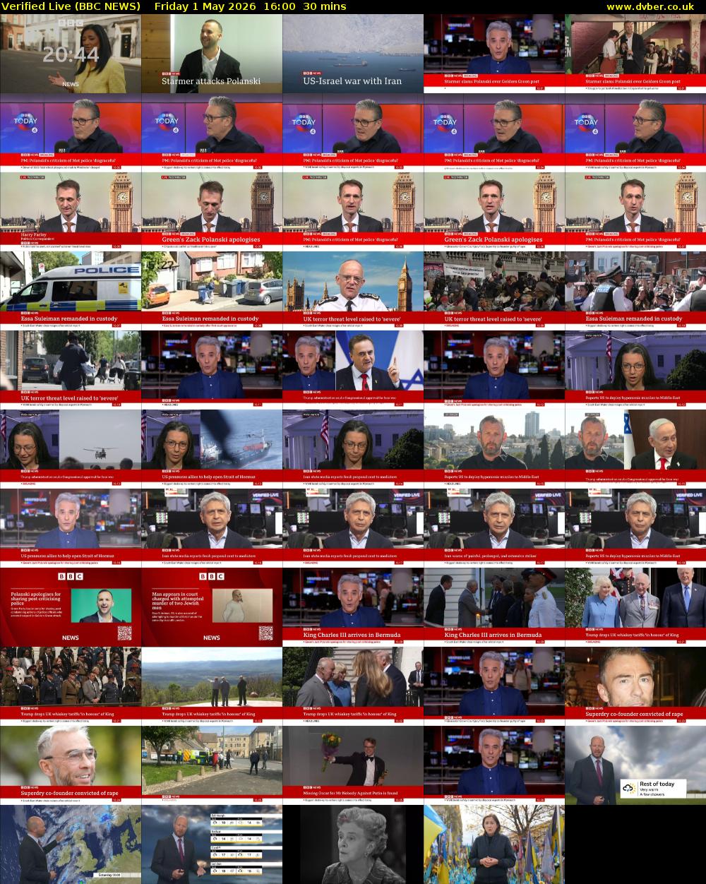 Verified Live (BBC NEWS) Friday 1 May 2026 16:00 - 16:30