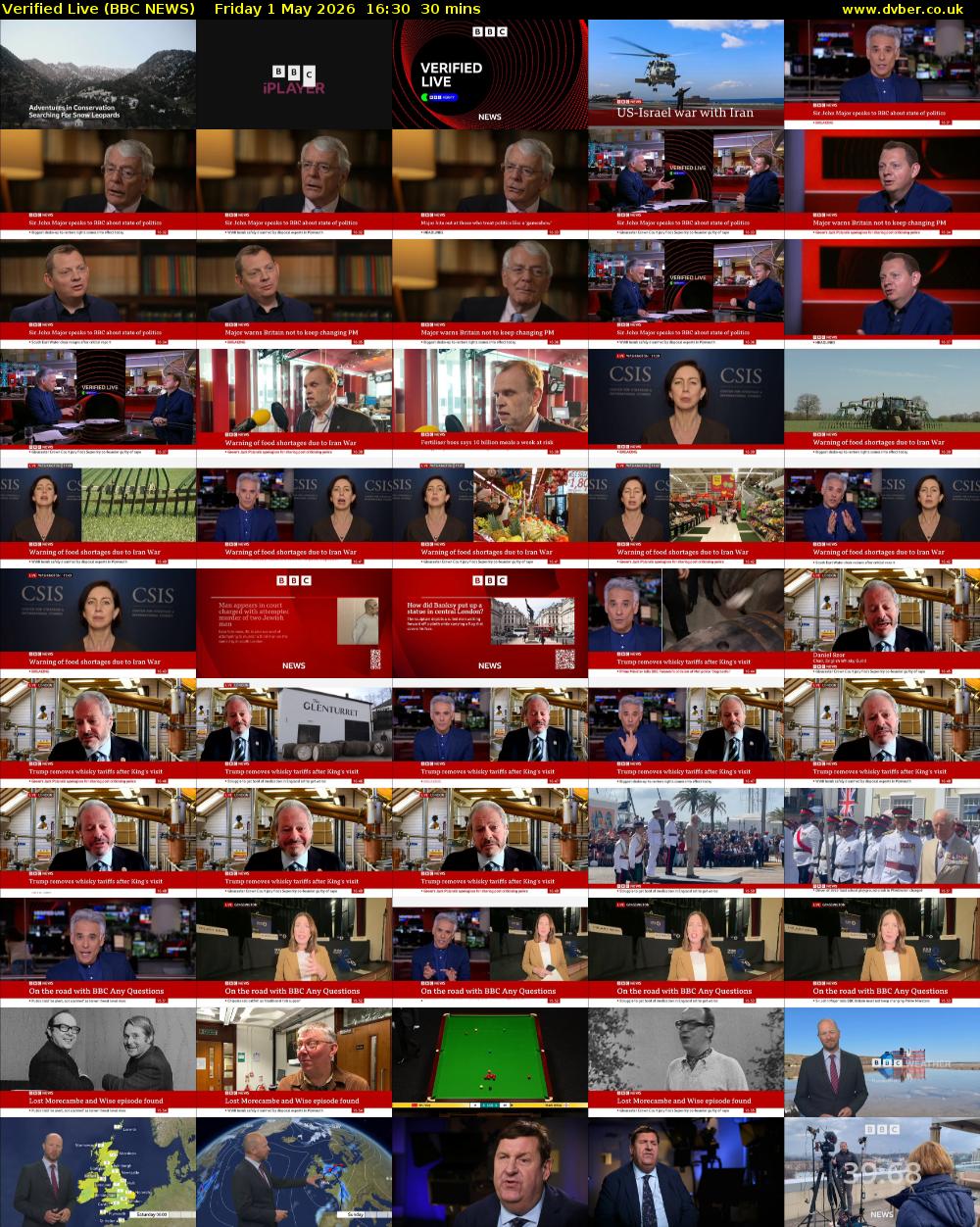 Verified Live (BBC NEWS) Friday 1 May 2026 16:30 - 17:00
