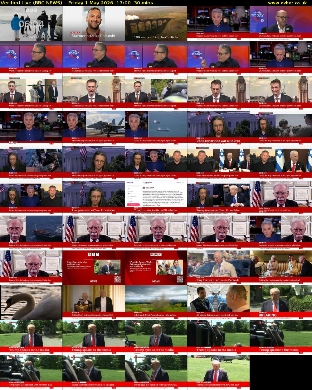 Verified Live (BBC NEWS) Friday 1 May 2026 17:00 - 17:30