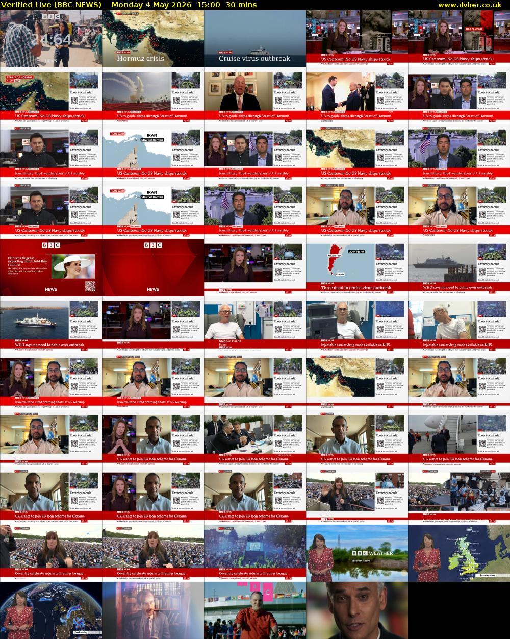 Verified Live (BBC NEWS) Monday 4 May 2026 15:00 - 15:30