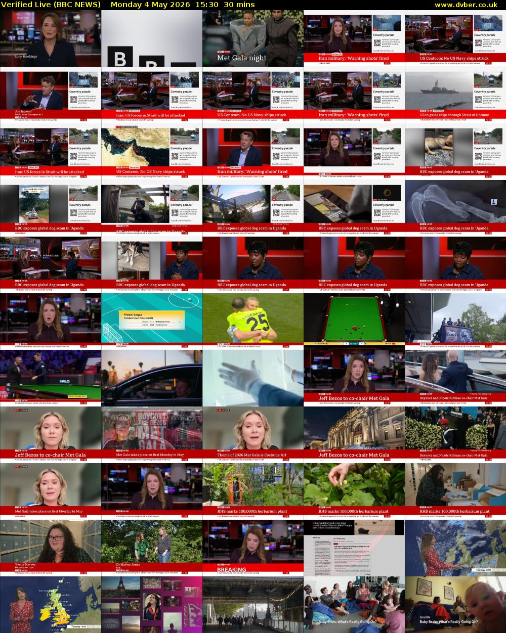 Verified Live (BBC NEWS) Monday 4 May 2026 15:30 - 16:00