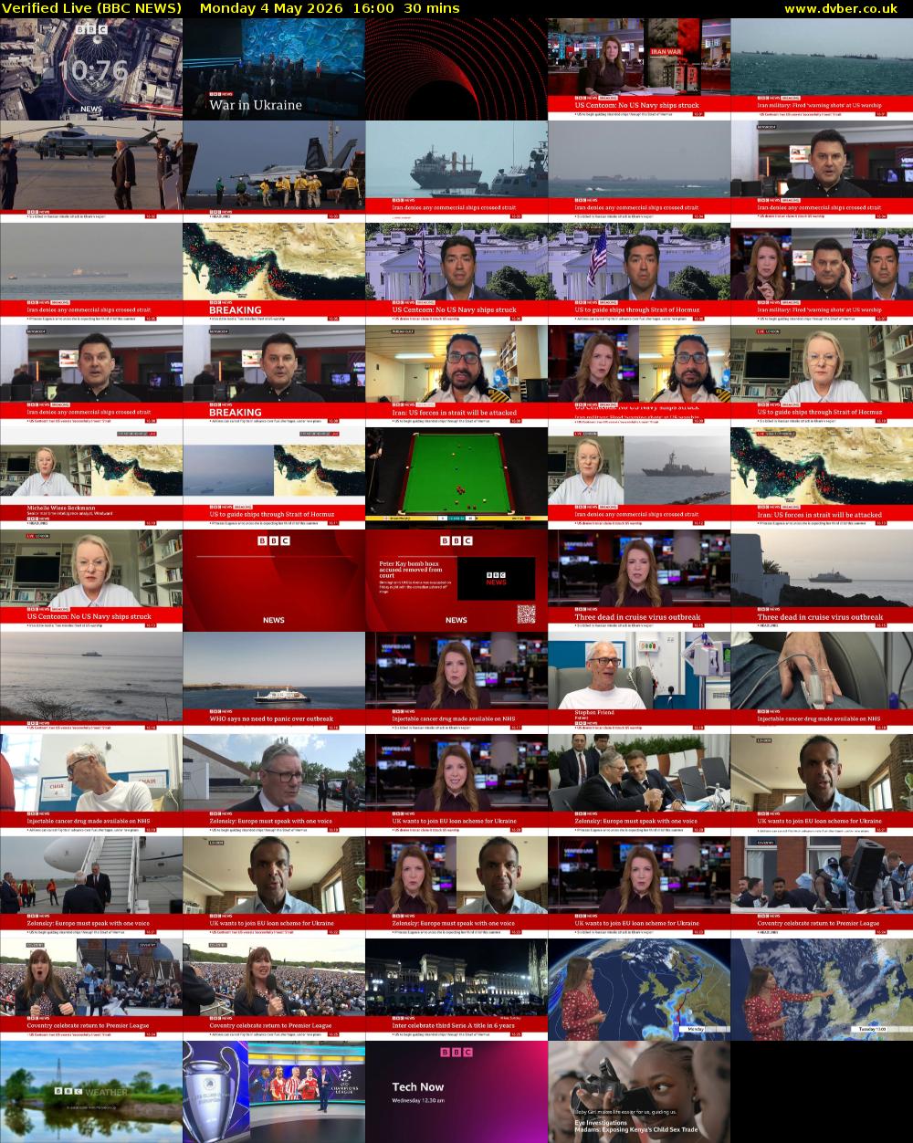 Verified Live (BBC NEWS) Monday 4 May 2026 16:00 - 16:30