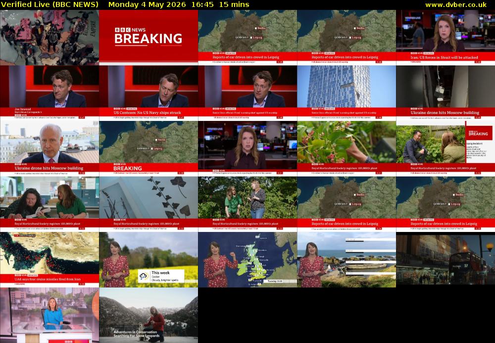 Verified Live (BBC NEWS) Monday 4 May 2026 16:45 - 17:00