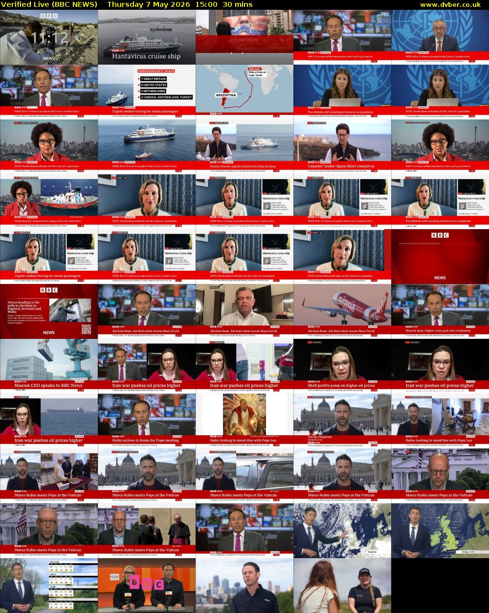 Verified Live (BBC NEWS) Thursday 7 May 2026 15:00 - 15:30