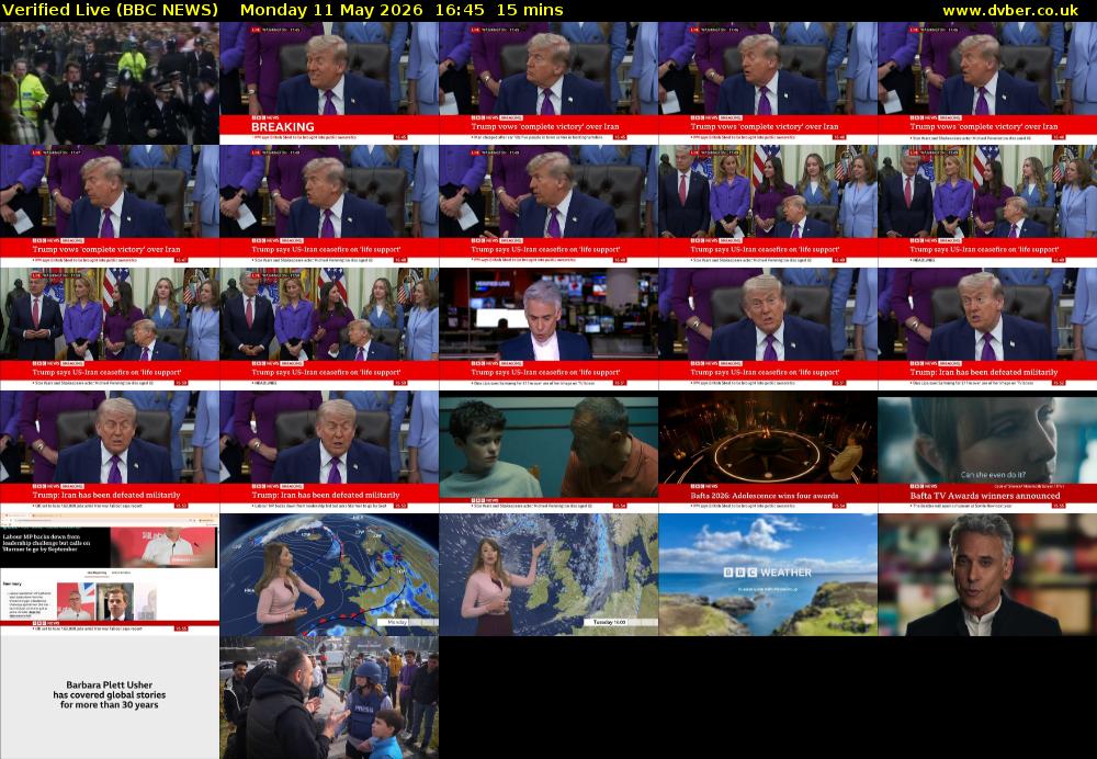 Verified Live (BBC NEWS) Monday 11 May 2026 16:45 - 17:00