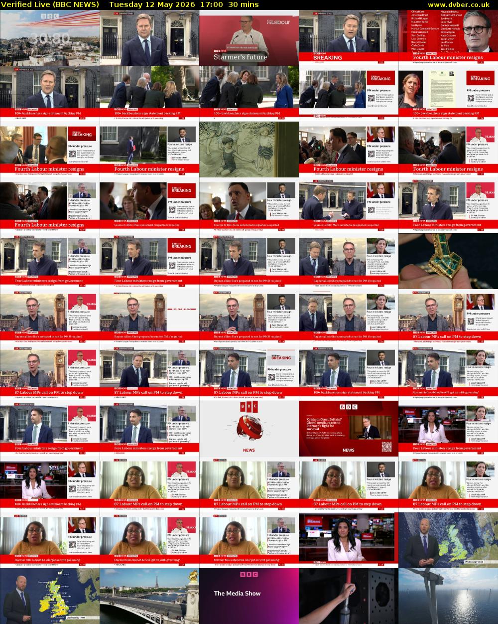 Verified Live (BBC NEWS) Tuesday 12 May 2026 17:00 - 17:30