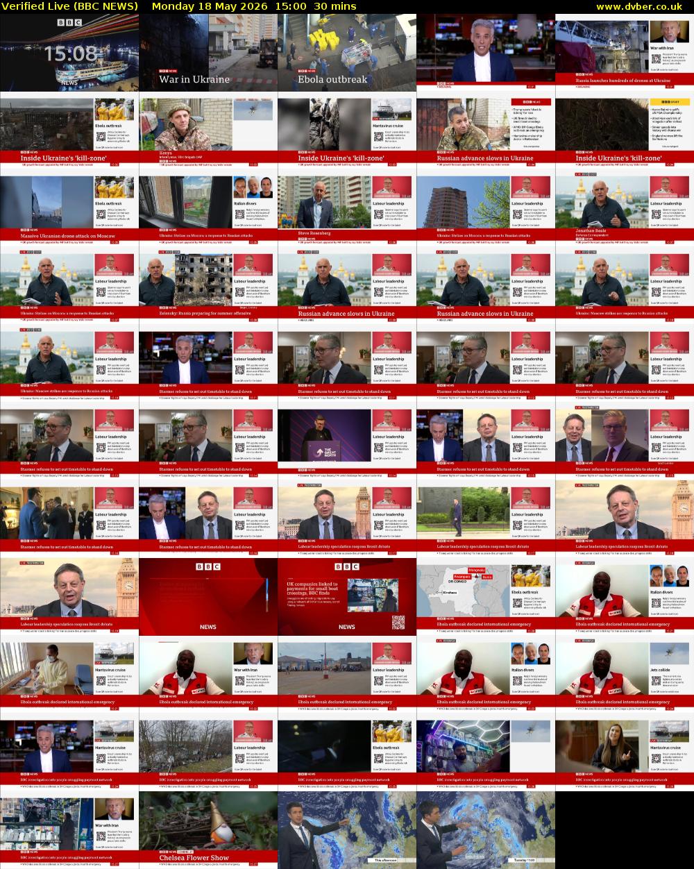 Verified Live (BBC NEWS) Monday 18 May 2026 15:00 - 15:30