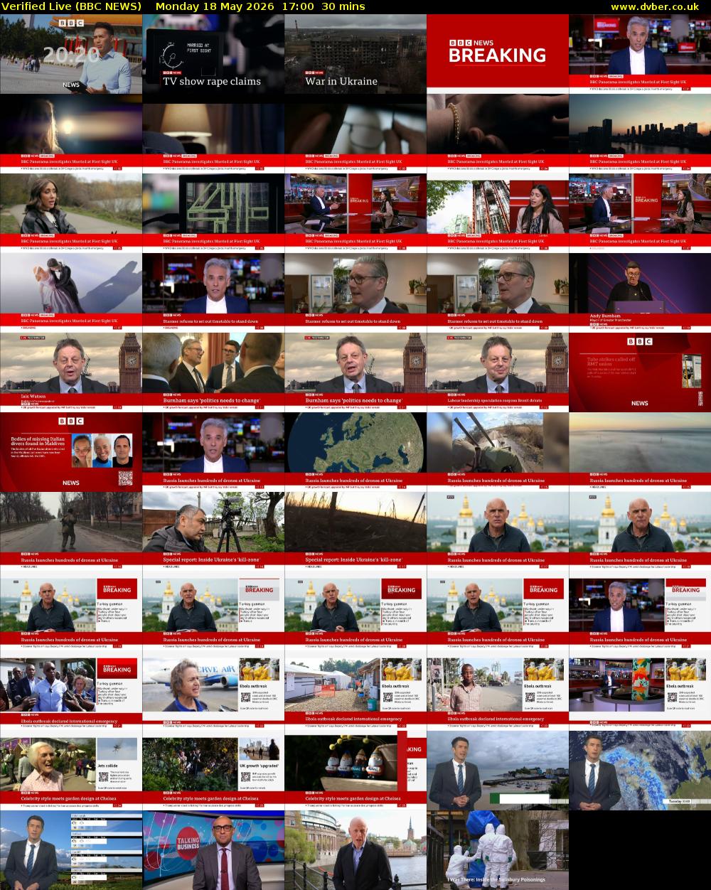 Verified Live (BBC NEWS) Monday 18 May 2026 17:00 - 17:30