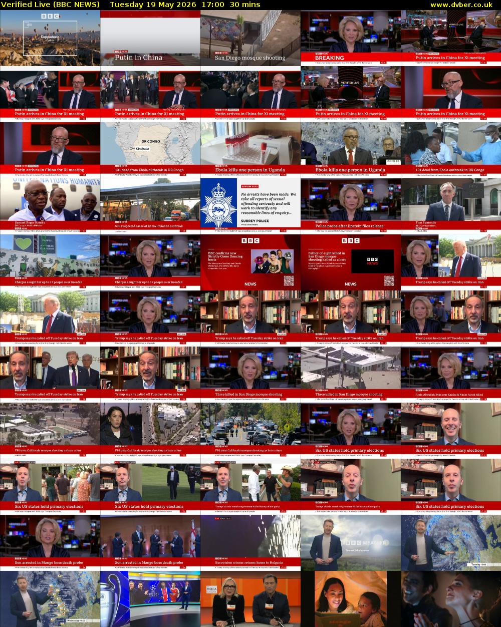 Verified Live (BBC NEWS) Tuesday 19 May 2026 17:00 - 17:30