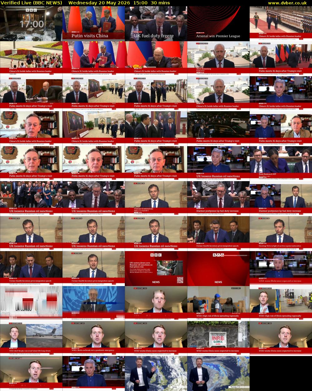 Verified Live (BBC NEWS) Wednesday 20 May 2026 15:00 - 15:30