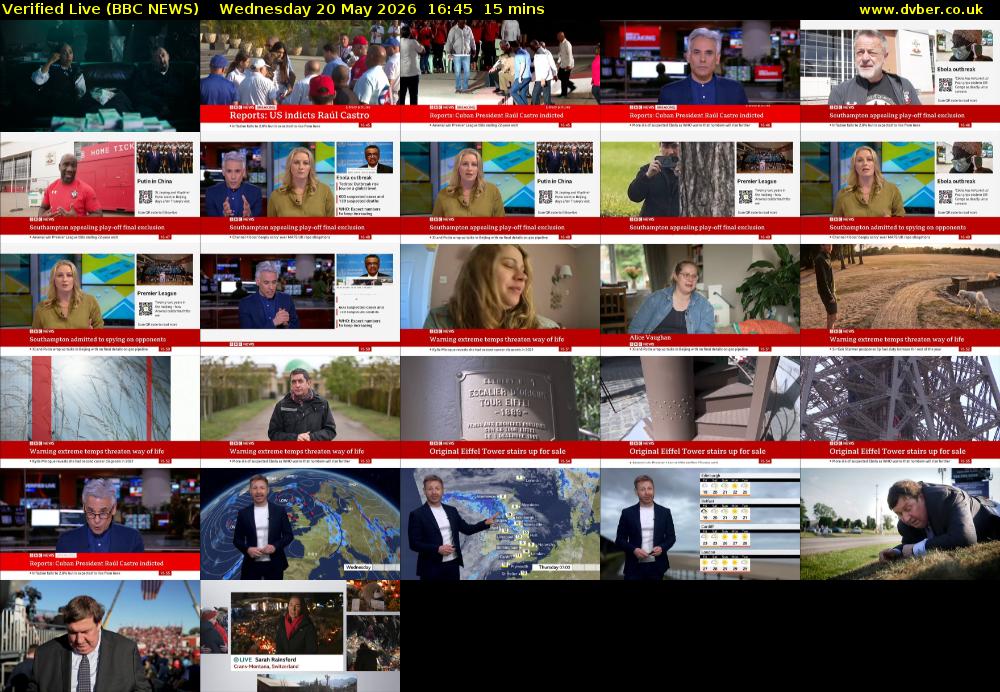 Verified Live (BBC NEWS) Wednesday 20 May 2026 16:45 - 17:00