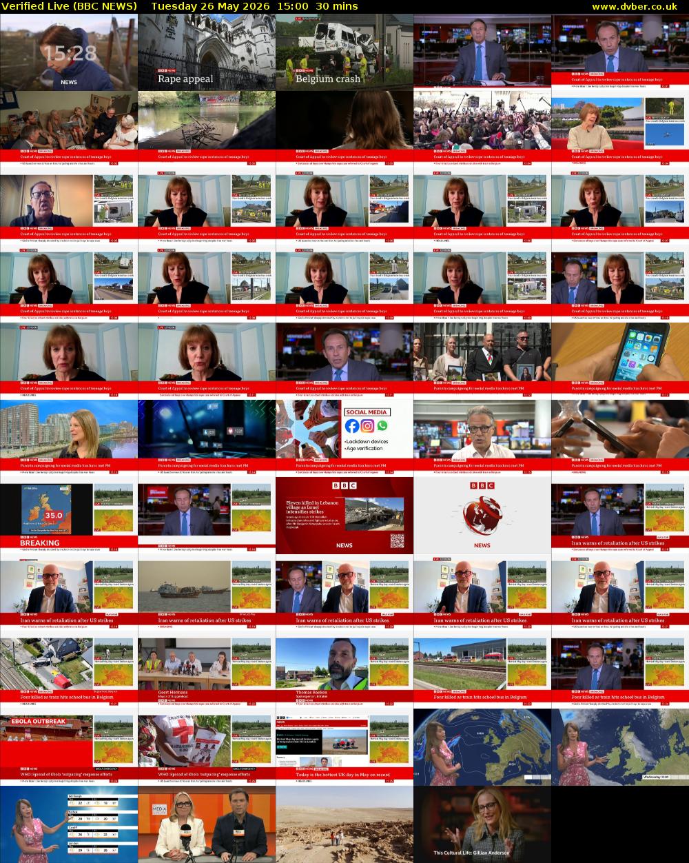 Verified Live (BBC NEWS) Tuesday 26 May 2026 15:00 - 15:30
