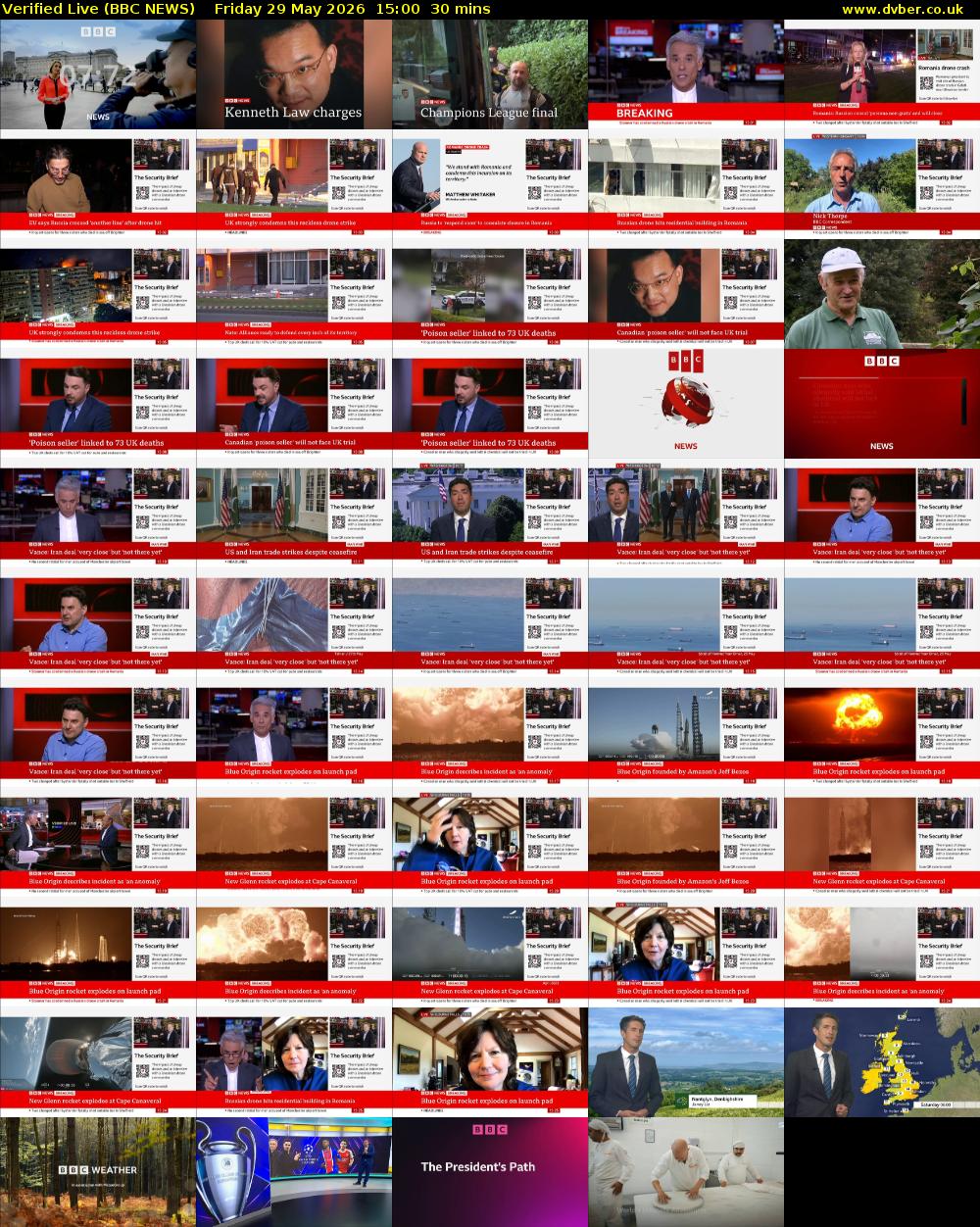 Verified Live (BBC NEWS) Friday 29 May 2026 15:00 - 15:30